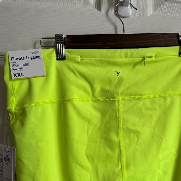 Old Navy Active Elevate Go-Dry High-rise Leggings XXL Fluorescent Yellow NWT - Picture 6 of 12